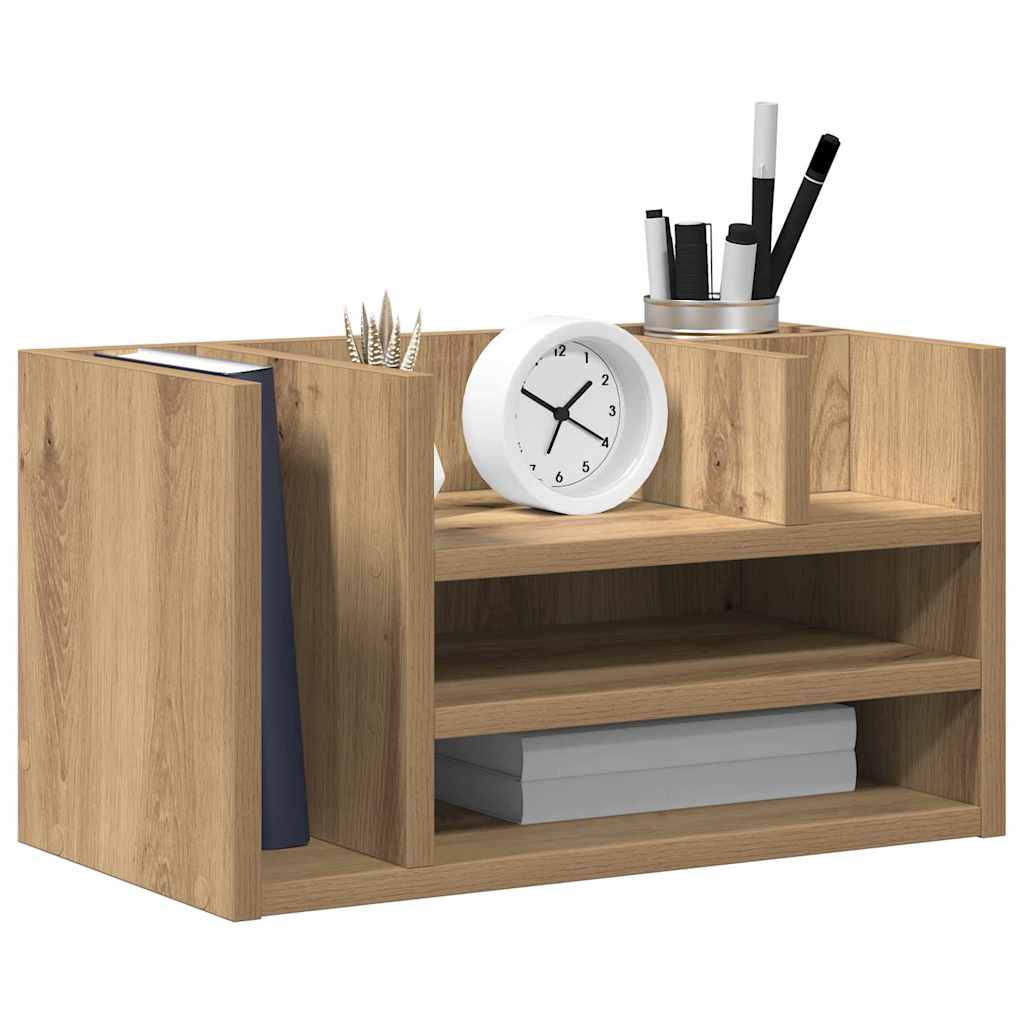 Desk Organiser Artisan Oak 44.5 x 24 x 25 cm Engineered Wood