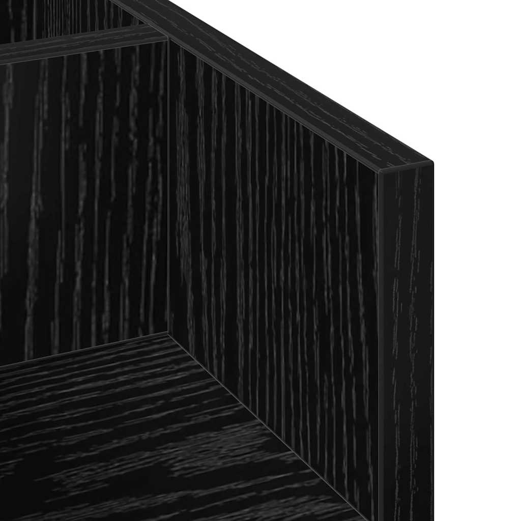 Desk Organiser Black Oak 44.5 x 24 x 25 cm Engineered Wood
