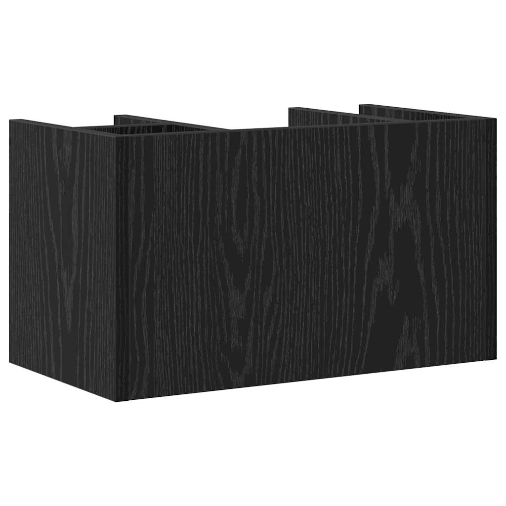 Desk Organiser Black Oak 44.5 x 24 x 25 cm Engineered Wood