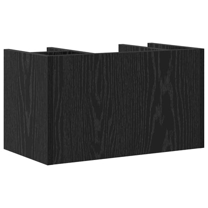 Desk Organiser Black Oak 44.5 x 24 x 25 cm Engineered Wood