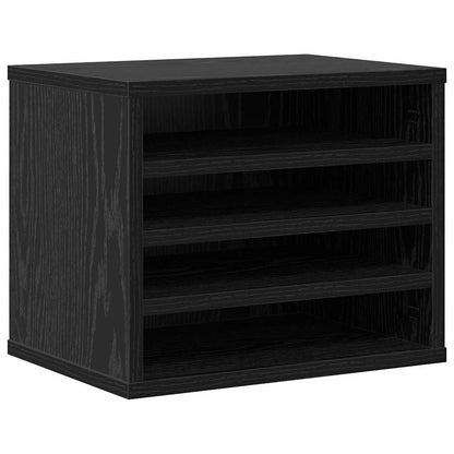 Desk Organiser Black Oak 36 x 26 x 29.5 cm Engineered Wood