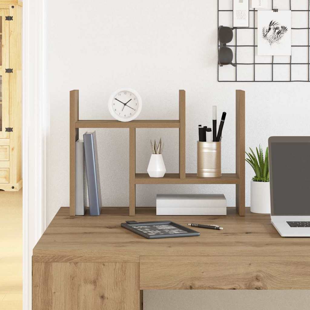 Desk Organiser Artisan Oak 50 x 15.5 x 35.5 cm Engineered Wood