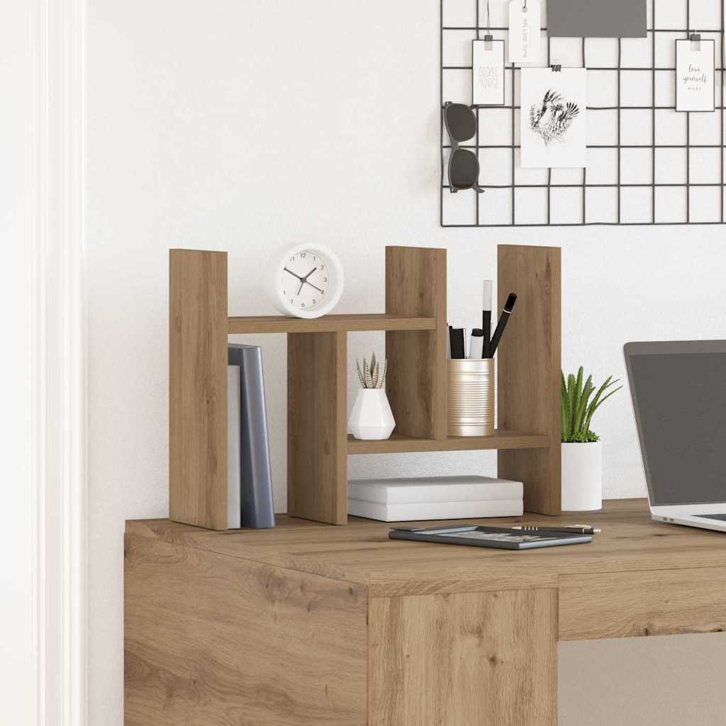 Desk Organiser Artisan Oak 50 x 15.5 x 35.5 cm Engineered Wood