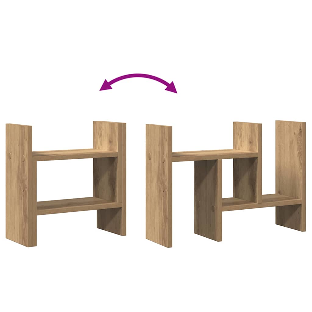 Desk Organiser Artisan Oak 50 x 15.5 x 35.5 cm Engineered Wood