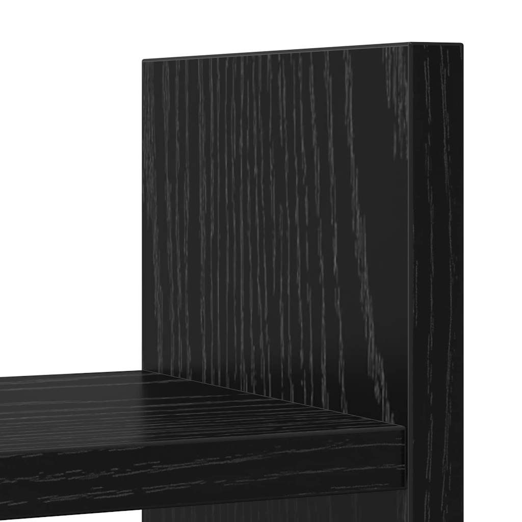 Desk Organiser Black Oak 50 x 15.5 x 35.5 cm Engineered Wood