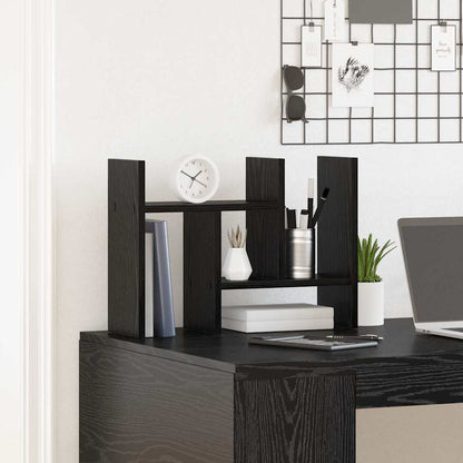 Desk Organiser Black Oak 50 x 15.5 x 35.5 cm Engineered Wood