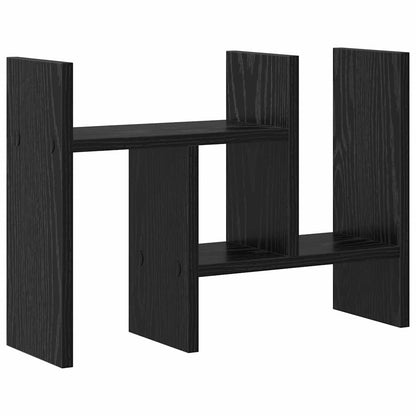 Desk Organiser Black Oak 50 x 15.5 x 35.5 cm Engineered Wood