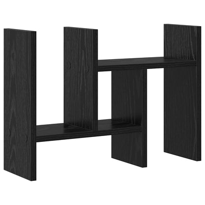 Desk Organiser Black Oak 50 x 15.5 x 35.5 cm Engineered Wood