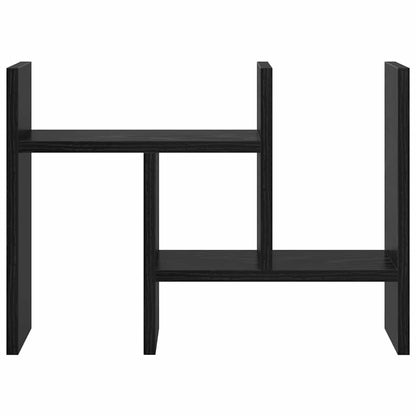 Desk Organiser Black Oak 50 x 15.5 x 35.5 cm Engineered Wood