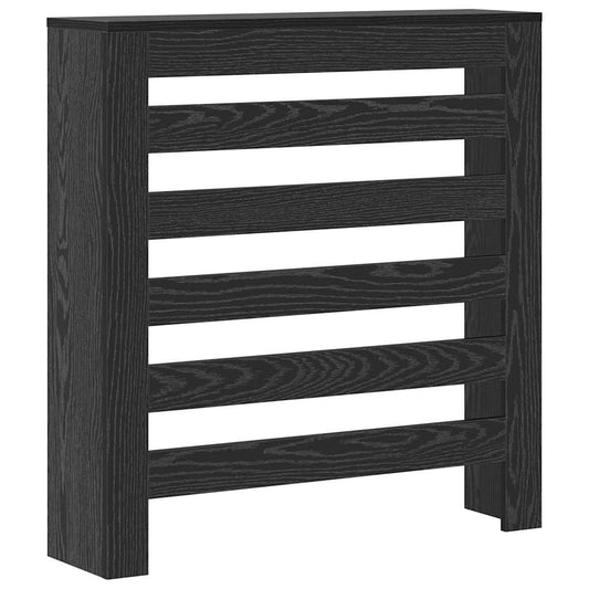 Radiator Cover Black Oak 78 x 20 x 82 cm Engineered Wood