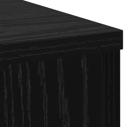 Plant Stand 2 pcs Black Oak 30 x 30 x 50 cm Engineered Wood