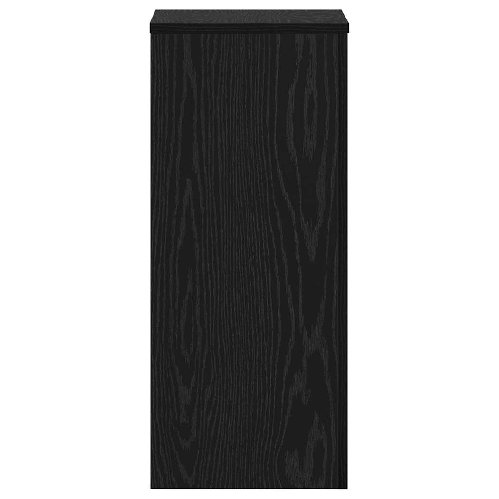 Plant Stand 2 pcs Black Oak 30 x 30 x 70 cm Engineered Wood