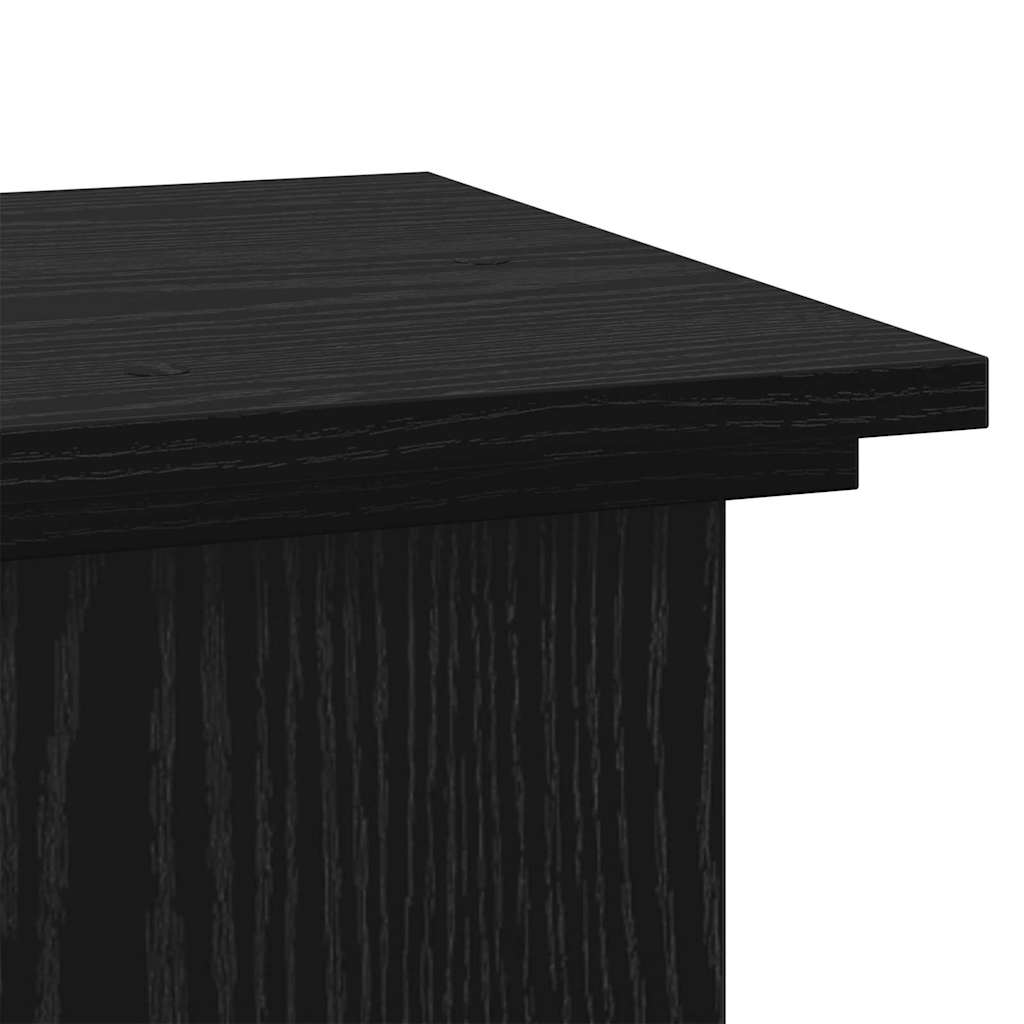 Plant Stand Black Oak 33 x 33 x 60 cm Engineered wood