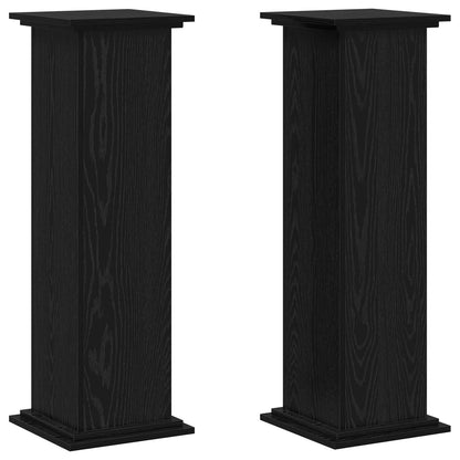 Plant Stand Black Oak 33 x 33 x 100 cm Engineered wood