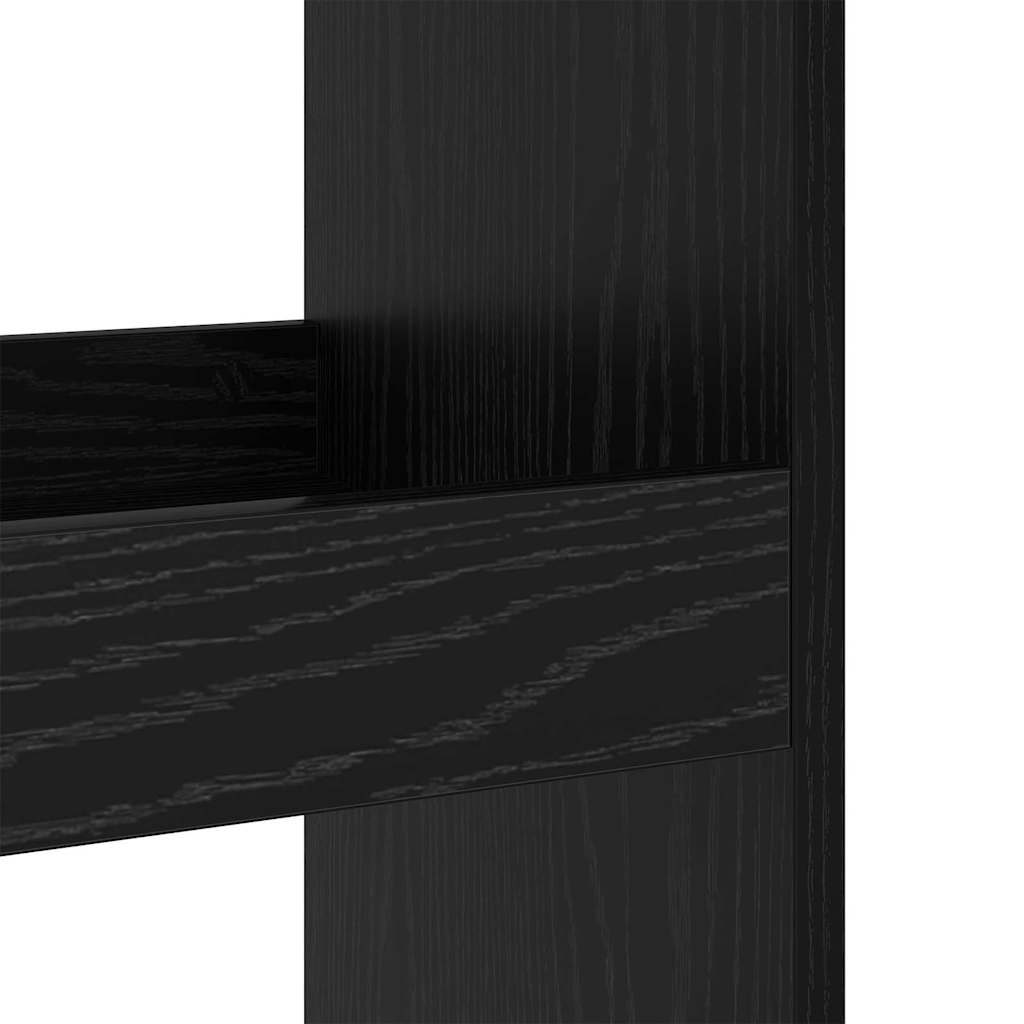 Bar Table with Shelf Black Oak 60 x 60 x 100 cm Engineered Wood