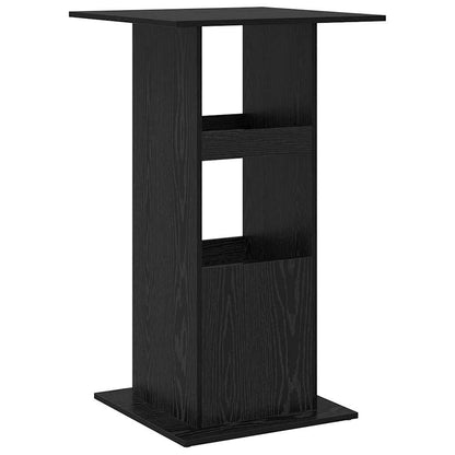 Bar Table with Shelf Black Oak 60 x 60 x 100 cm Engineered Wood