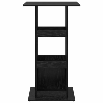 Bar Table with Shelf Black Oak 60 x 60 x 100 cm Engineered Wood