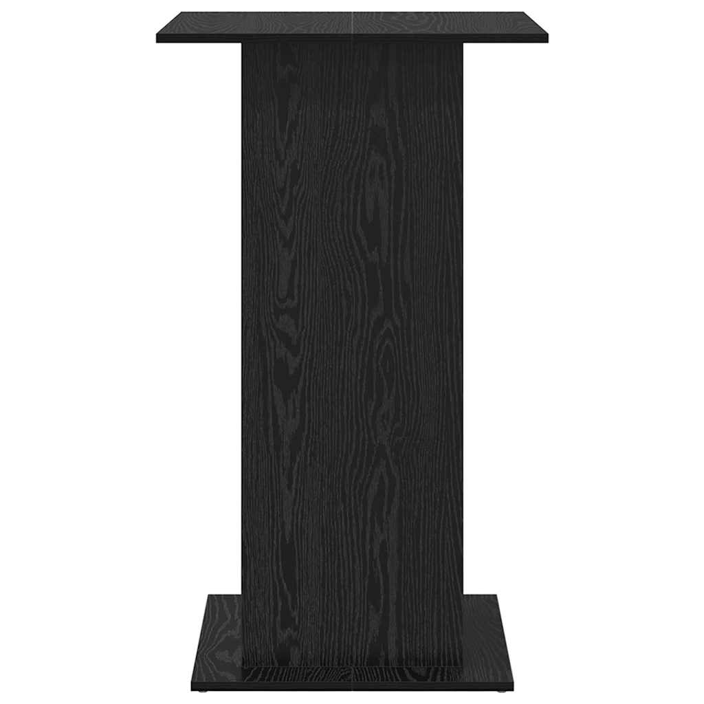 Bar Table with Shelf Black Oak 60 x 60 x 100 cm Engineered Wood