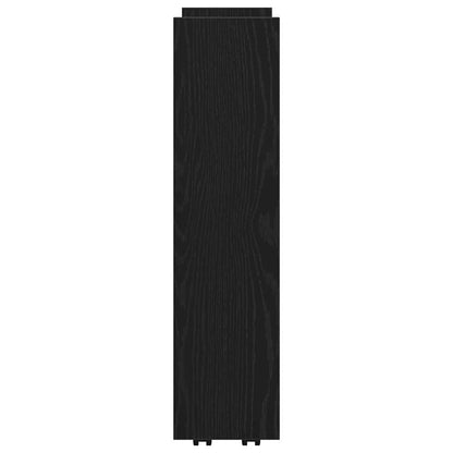 Narrow Storage Trolley Black Oak 60 x 20 x 82 cm