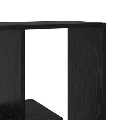 Book Cabinet Black Oak 67 x 25 x 162 cm Engineered Wood