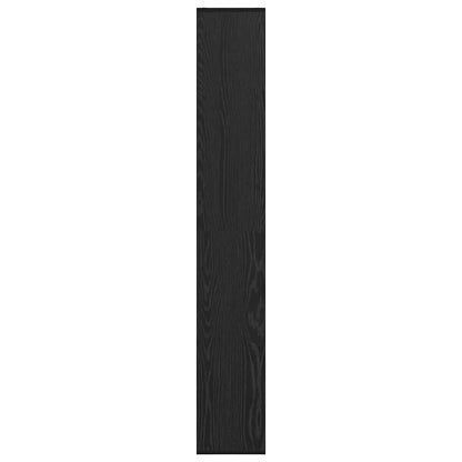 Book Cabinet Black Oak 67 x 25 x 162 cm Engineered Wood