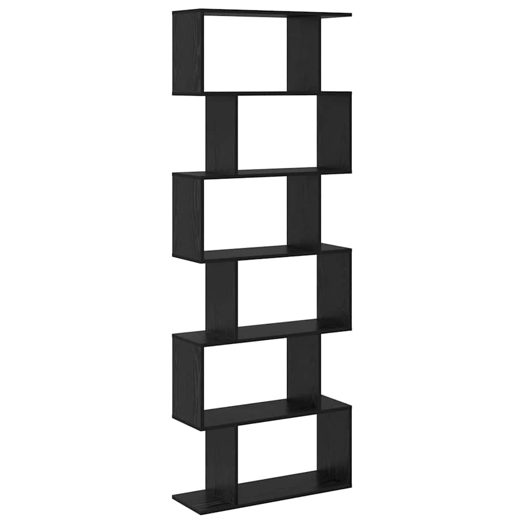 Book Cabinet Black Oak 70 x 24 x 193.5 cm Engineered Wood