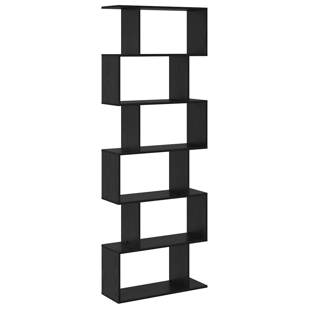 Book Cabinet Black Oak 70 x 24 x 193.5 cm Engineered Wood