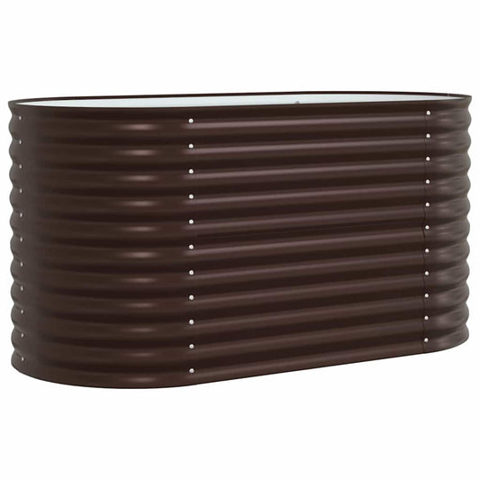 Raised Bed Brown 160 x 80 x 81 cm Steel
