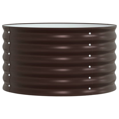 Raised Bed Brown 80 x 80 x 44 cm Steel