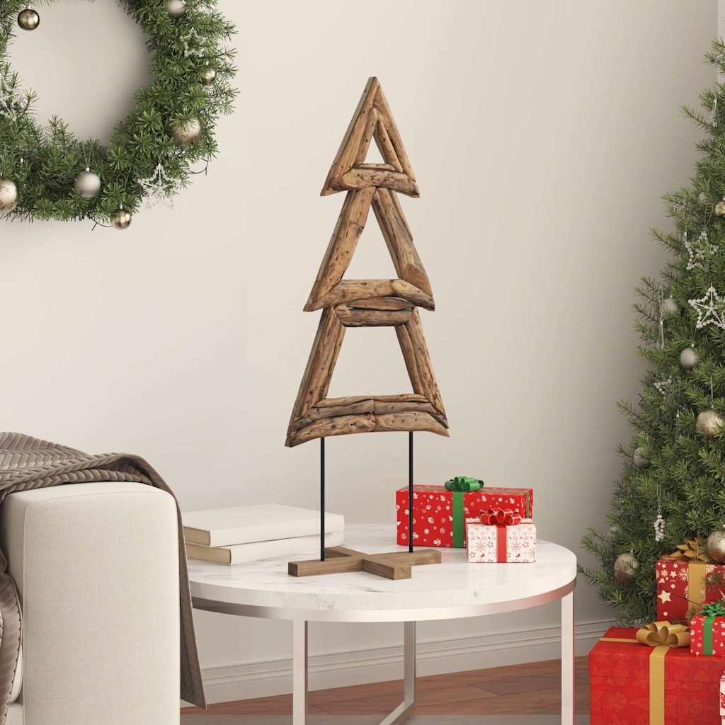 Christmas Tree Brown 90 cm Solid teak wood