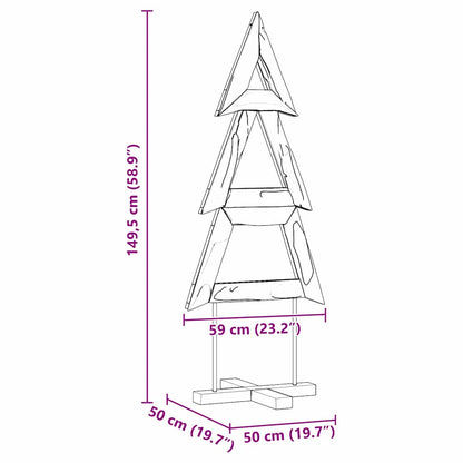Christmas Tree Brown 149.5 cm Solid teak wood