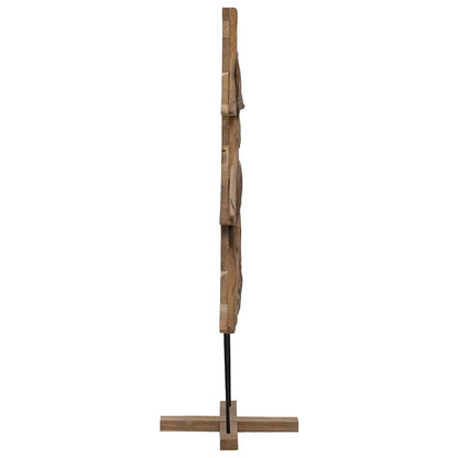 Christmas Tree with Stand Brown 90 cm Solid teak wood