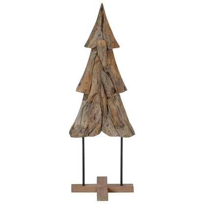Christmas Tree with Stand Brown 121 cm Solid teak wood