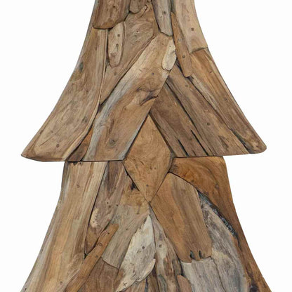 Christmas Tree with Stand Brown 181.5 cm Solid teak wood