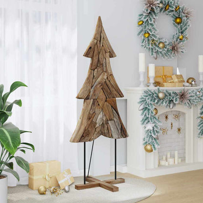 Christmas Tree with Stand Brown 181.5 cm Solid teak wood