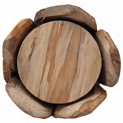 Christmas Tree with Stand Brown 80 cm Solid teak wood