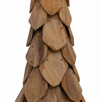 Christmas Tree with Stand Brown 111 cm Solid teak wood