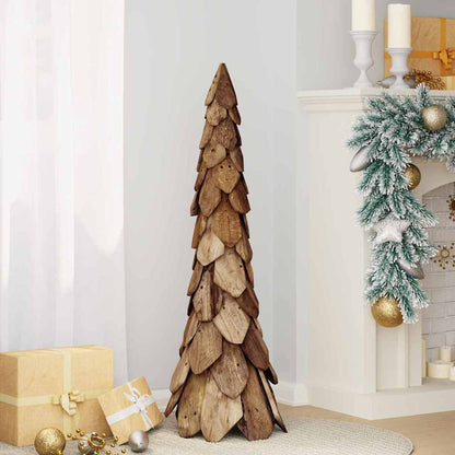 Christmas Tree with Stand Brown 111 cm Solid teak wood