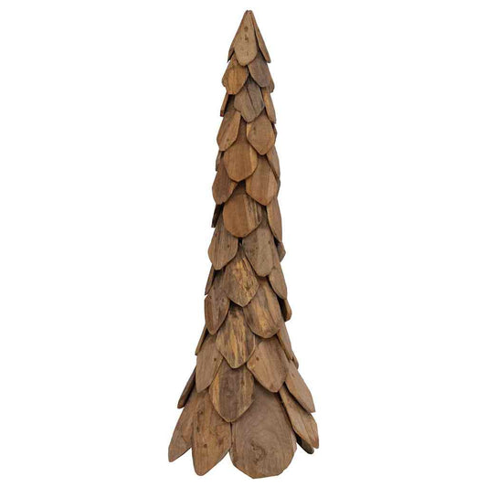 Christmas Tree with Stand Brown 111 cm Solid teak wood