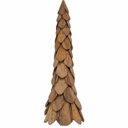 Christmas Tree with Stand Brown 111 cm Solid teak wood