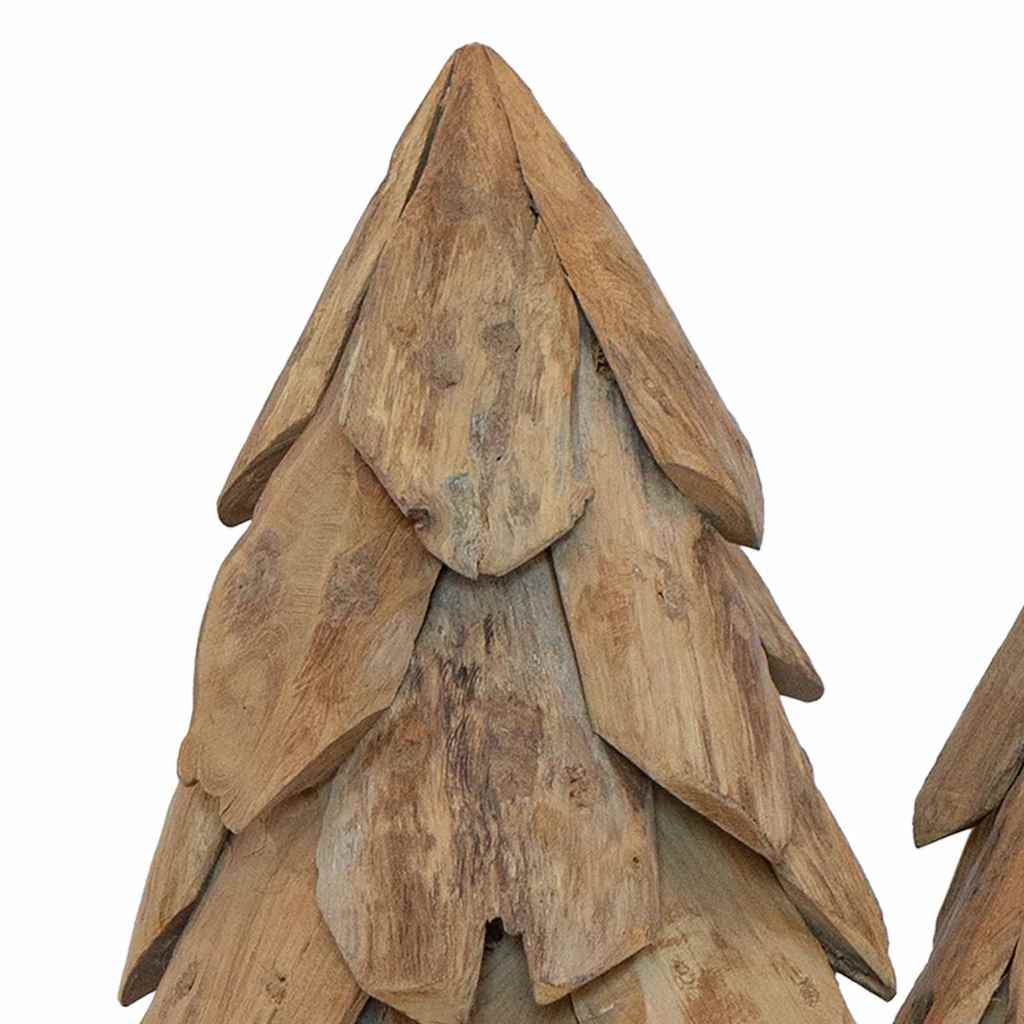 Christmas Tree 3 pcs Brown 40 cm Solid teak wood