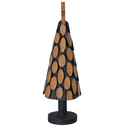 Christmas Tree with Stand Brown 61 cm Solid teak wood