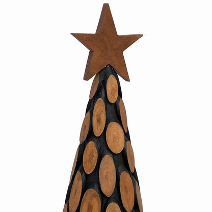 Christmas Tree with Stand Brown 149 cm Solid teak wood