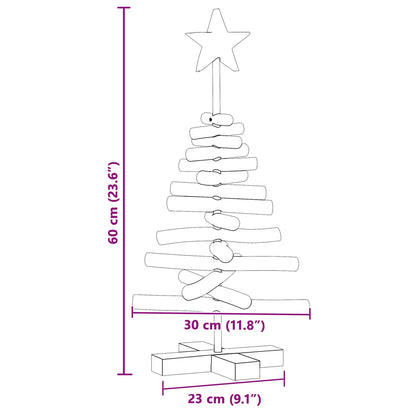 Christmas Tree Brown 60 cm Solid teak wood