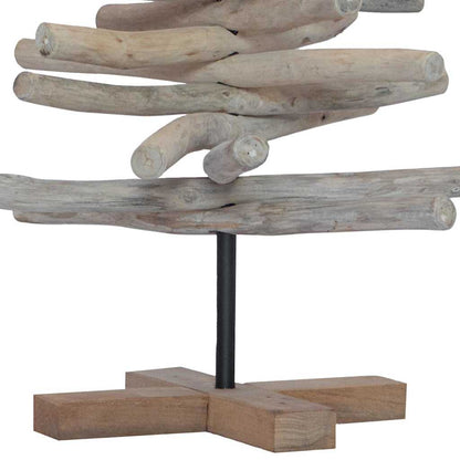 Christmas Tree Brown 90 cm Solid teak wood