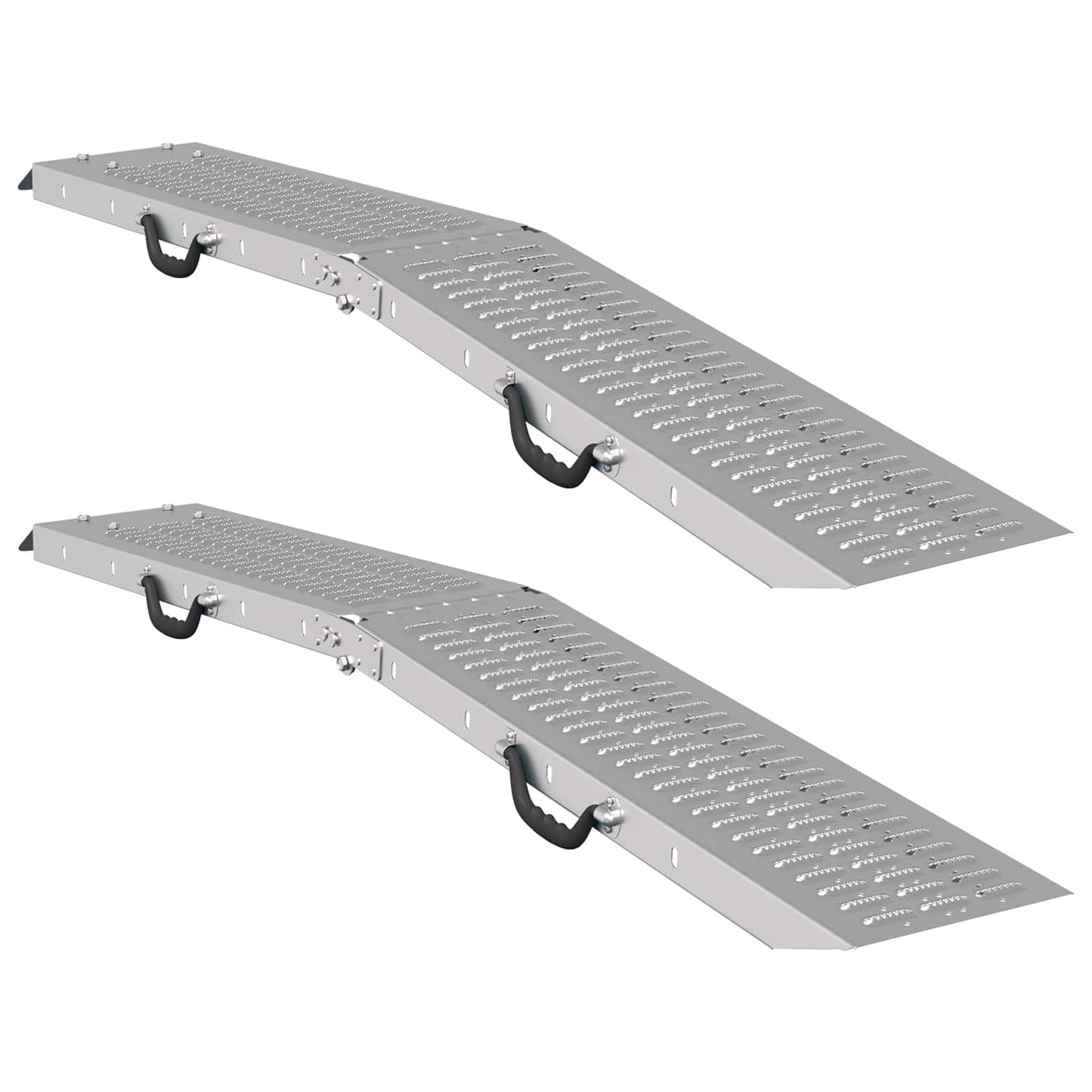 Foldable Ramp 200kg per ramp 2 pcs Silver 200 kg per piece