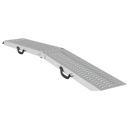Foldable Ramp 200kg per ramp 2 pcs Silver 200 kg per piece