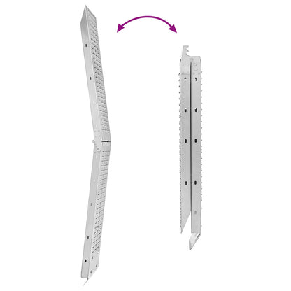Foldable Ramp 200kg per ramp 2 pcs Silver 200 kg per piece
