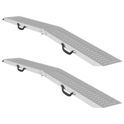 Foldable Ramp 200kg per ramp 2 pcs Silver 200 kg per ramp