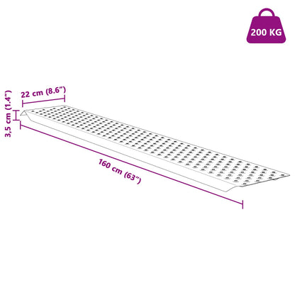 Loading Ramp 200 kg Silver 200 kg per piece Galvanised Steel
